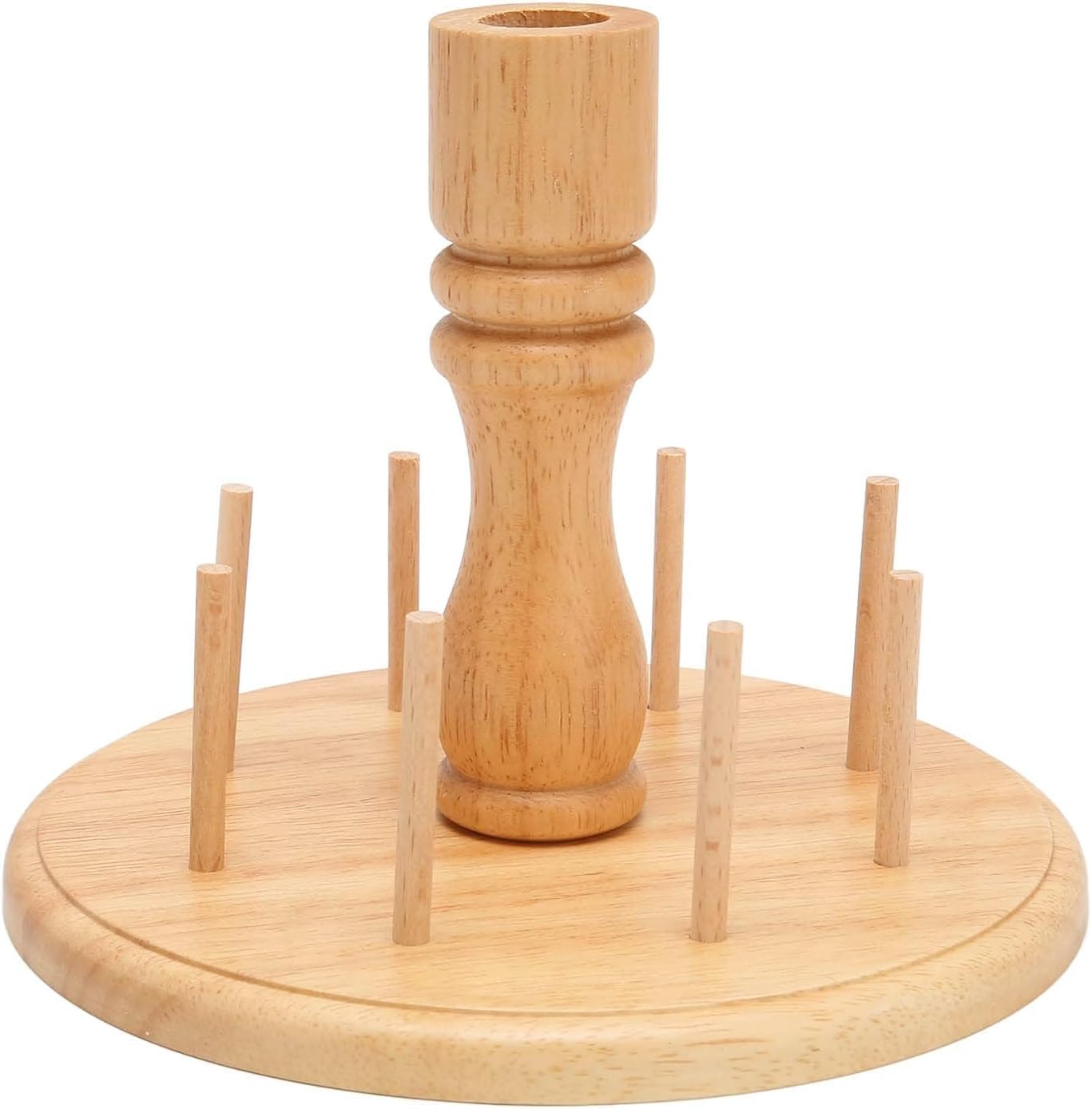 Wooden Thread Holder 8 Spools, Small Thread Rack Organizer for Sewing Embroidery and Quilting, Space Saving Bobbin Holder Desk Storage for Sewing Lovers