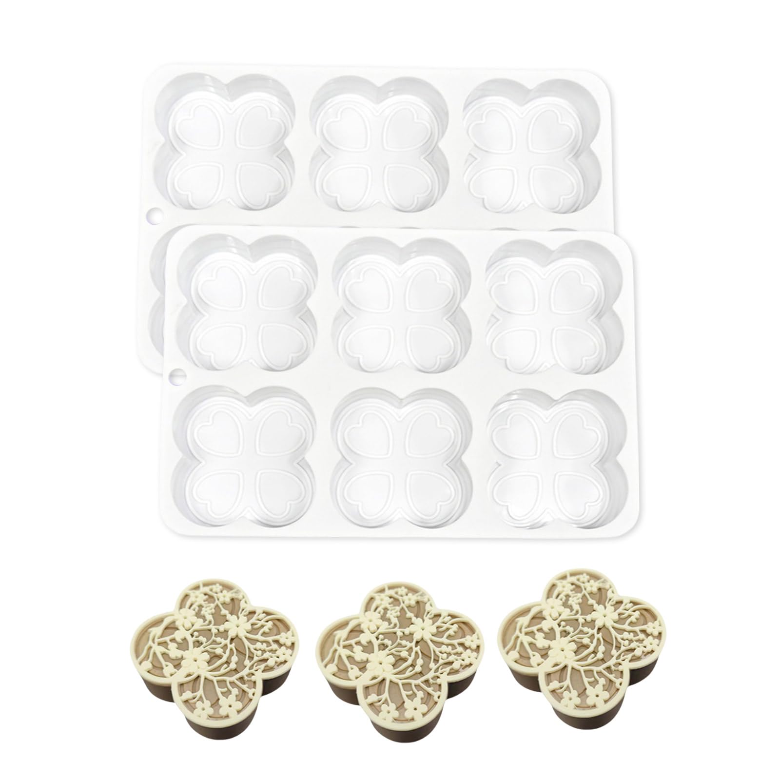 Elnwnnkc 2pcs Fondant Impressions Mats Pastries Flower/Pattern Lace Mat Chocolate Silicone Molds for Cake Decorating Fondants Impressions Mats Bakings Molds for Sugarcrafts Sugar Laces Cake