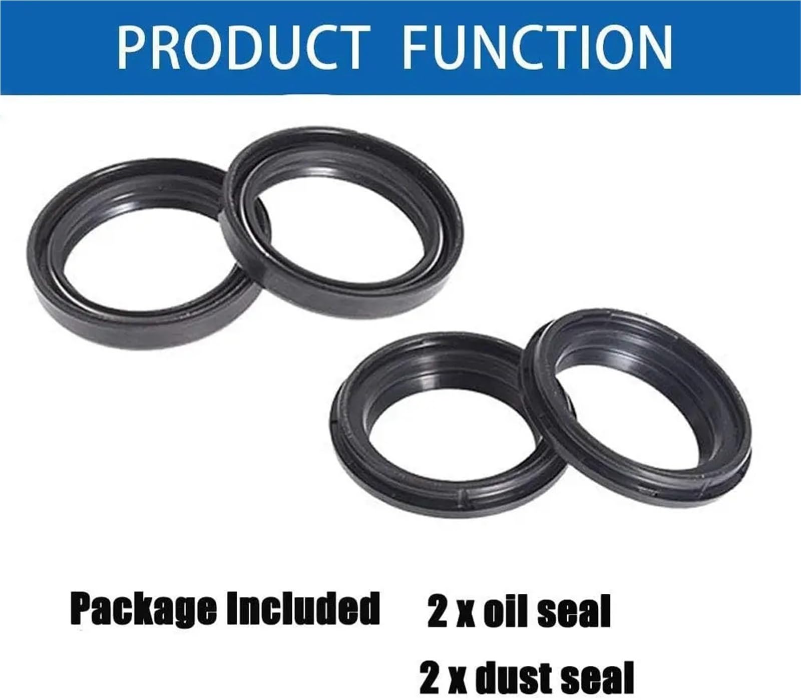 Compatible con el Kit de Sello de Polvo de Aceite de Horquilla Delantera | Recambios de juntas de amortiguadores for motos de calle.(Dust Oil Seal -4 Set)