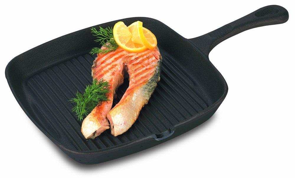 Buy Heuck PreSeasoned Cast Iron Cookware 91/4Inch Square Grill Pan