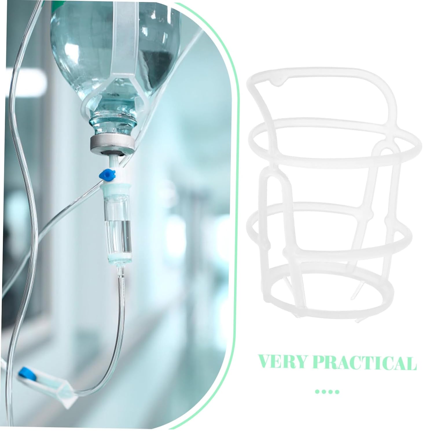 Gatuida 20pcs Plastic Infusion Bottle Nets for Secure Hanging and Drip Management Saline Bottle Storage Nets Organization for Medical Facilities