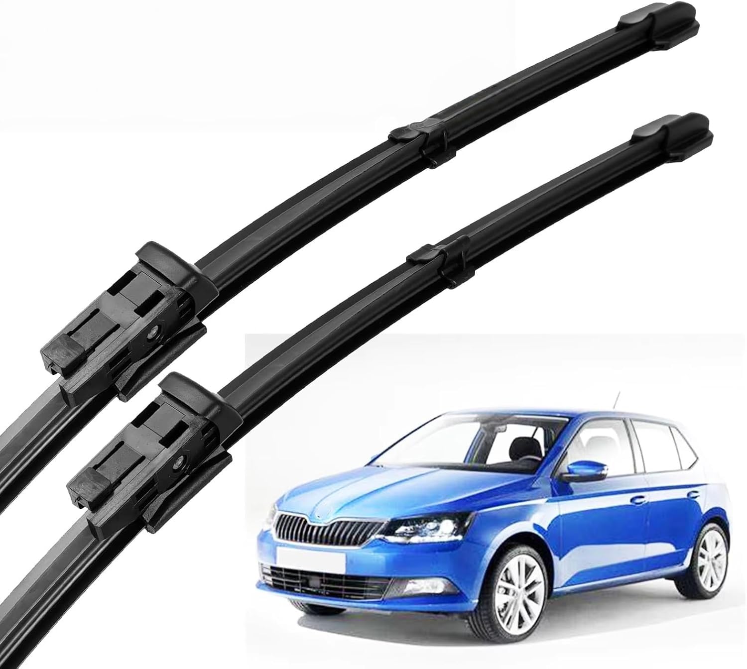 liufangfc Front Windscreen Beam Wipers for Skoda Fabia MK3 2015-2020 24"+16", Set of 2 Replacement Blades with Pre-assembled Adapter, Only for Right-Hand Drive (UK)