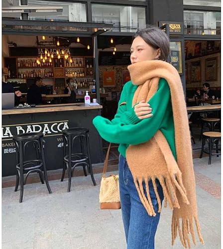 Miniatura 47 de Bufanda grande y gruesa de gran tamaño, esponjosas, de lana grande, gruesa, cálida para invierno