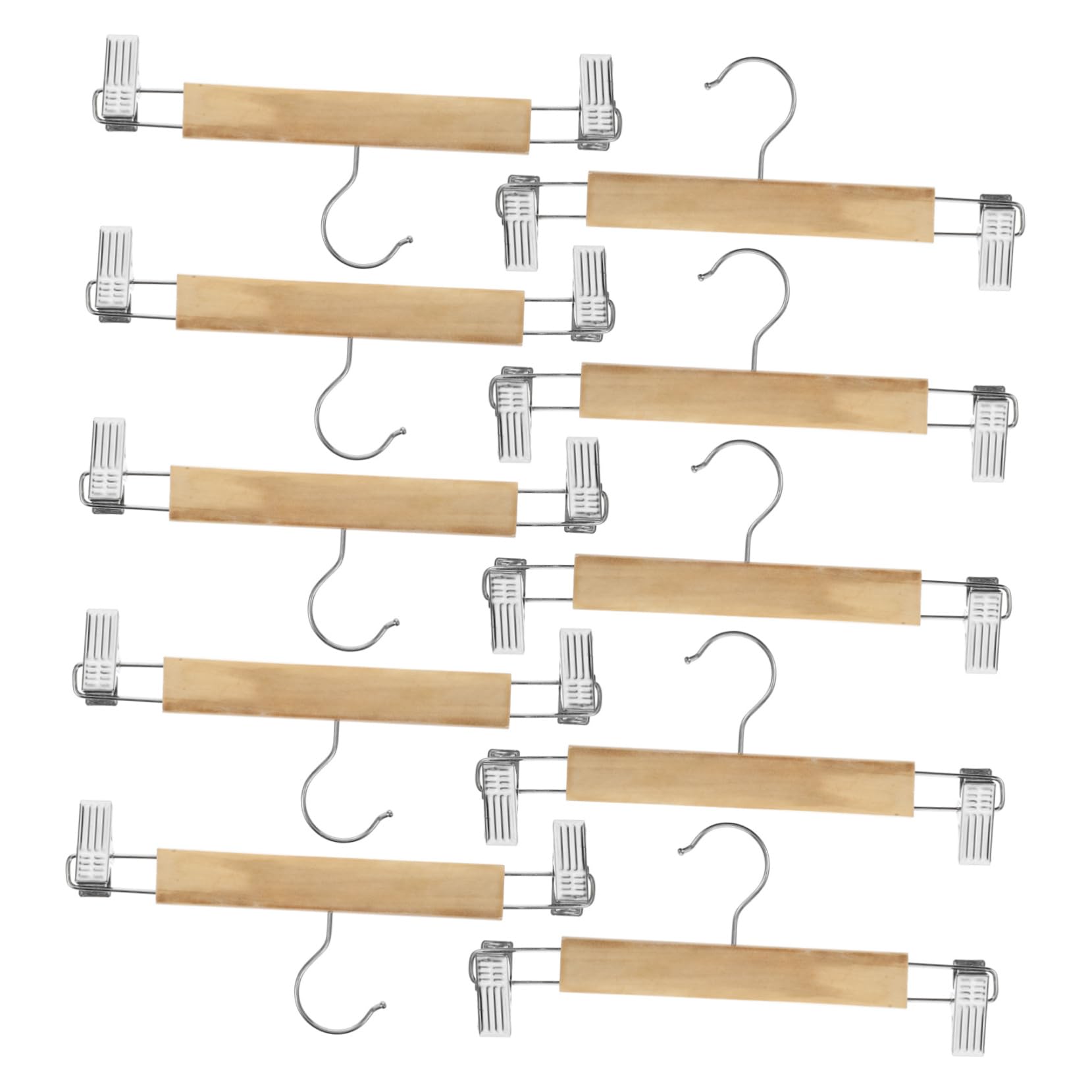 Alipis 10 Piezas Madera con Clips y Faldas Antideslizantes y Resistentes Multifuncionales Organizar Ropa y Calcetines