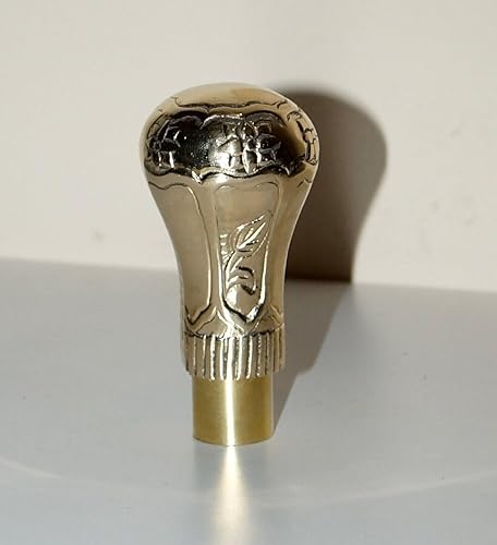 Miniatura 1 de Manija de cabeza de latón estilo vintage de diseñador para bastón