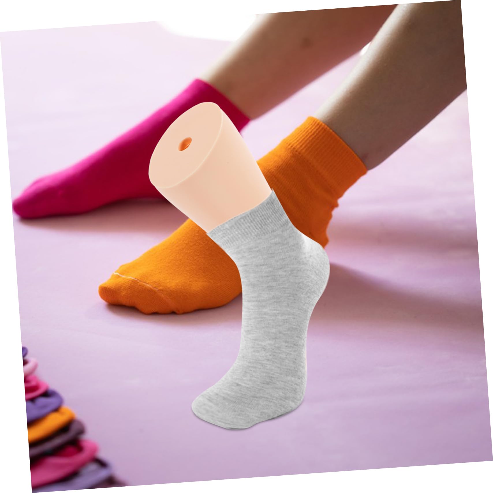 GARVALON Fake Foot for Sock Display Foot Mannequin Toe Socks Model Retail Store Accessory