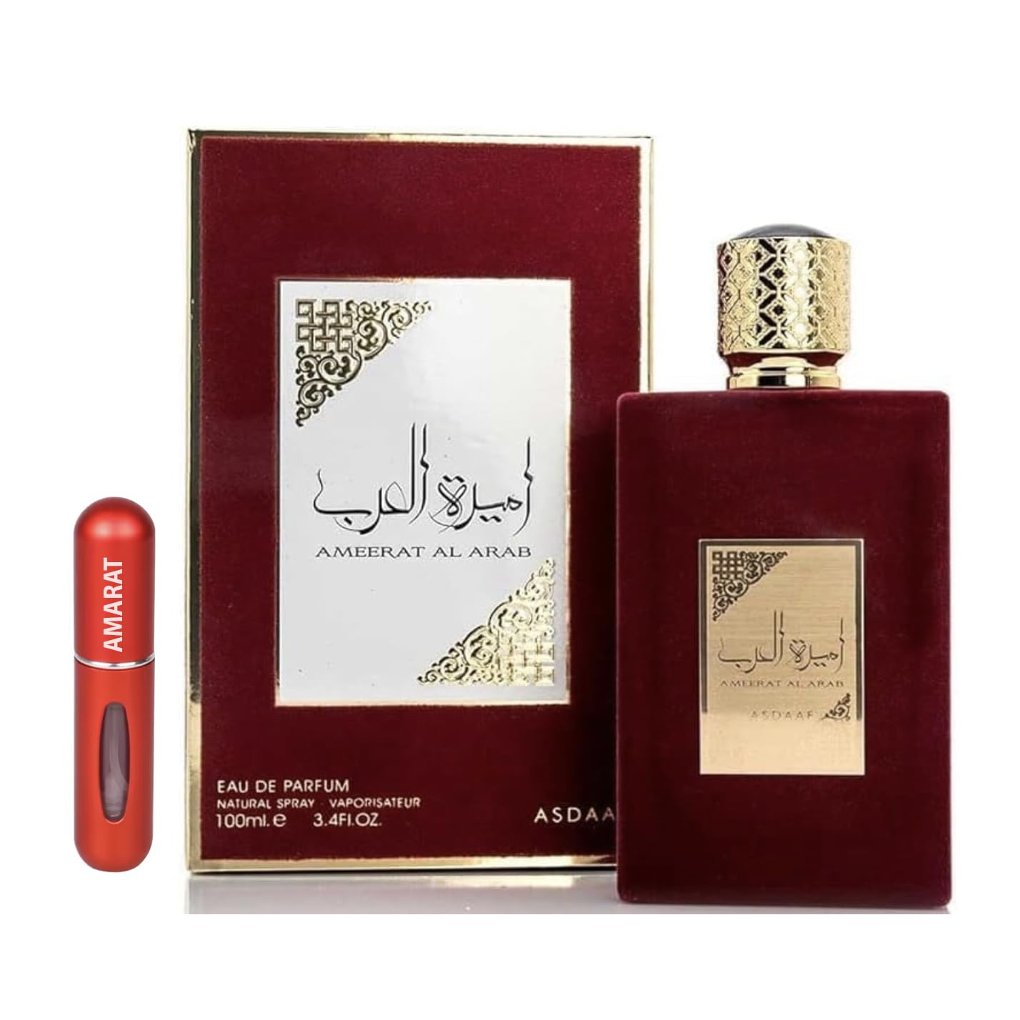 Perfume Ameerat Al Arab 100ML, Perfume Árabe para Mujer de Larga Duración, Princess of Arabia Eau da Parfum Importado desde Dubái, Incluye Atomizador Recargable 5ML AMARAT (Ameerat Al Arab)