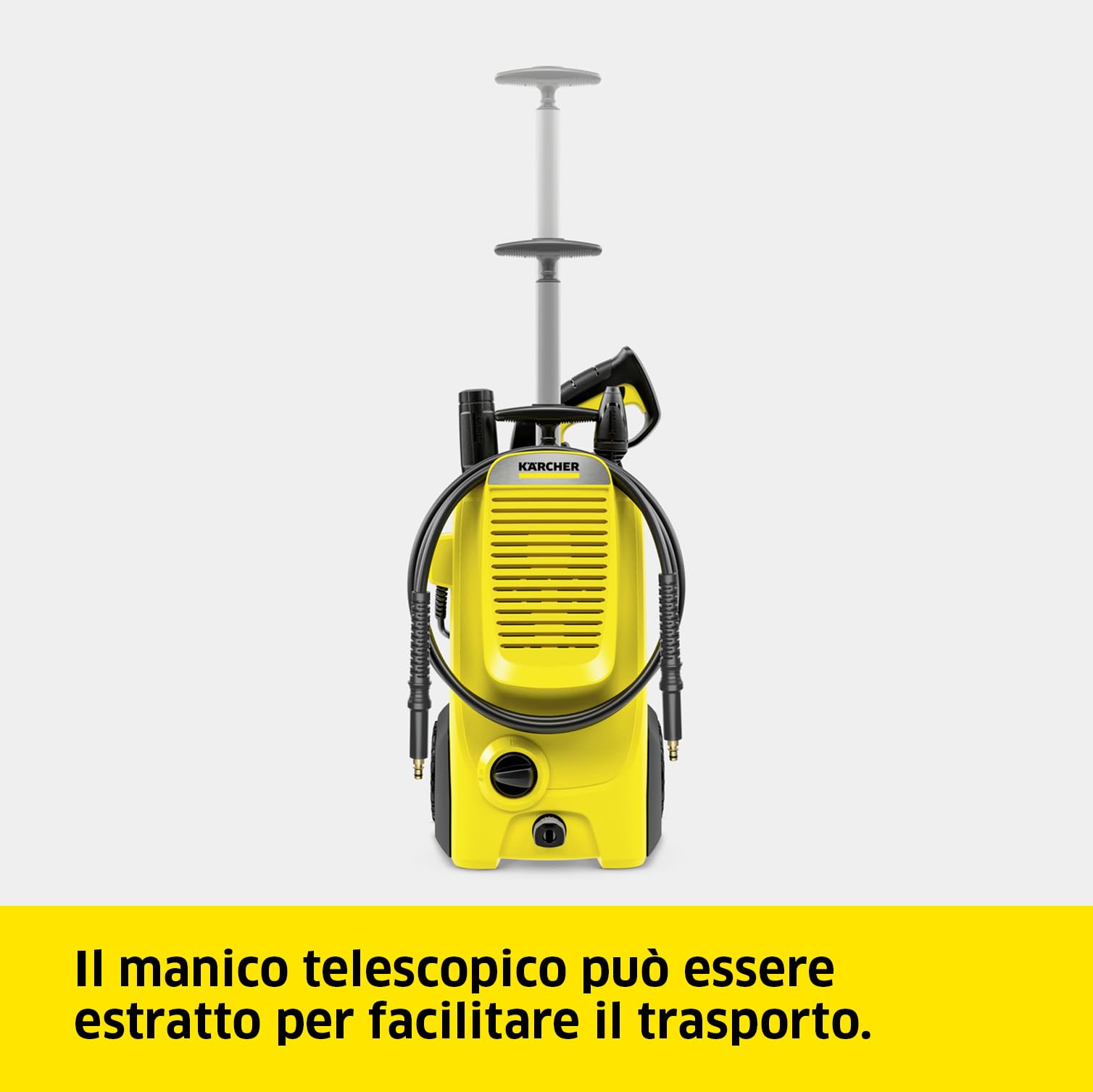 Kärcher Idropulitrice K 5 Classic, Pressione max. 145 bar, Portata 500 l/h, Area di lavoro 40 m²/h, Avvolgitubo integrato, Pistola ad Alta Pressione, Ugello Rotante, Lancia Vario Power Jet