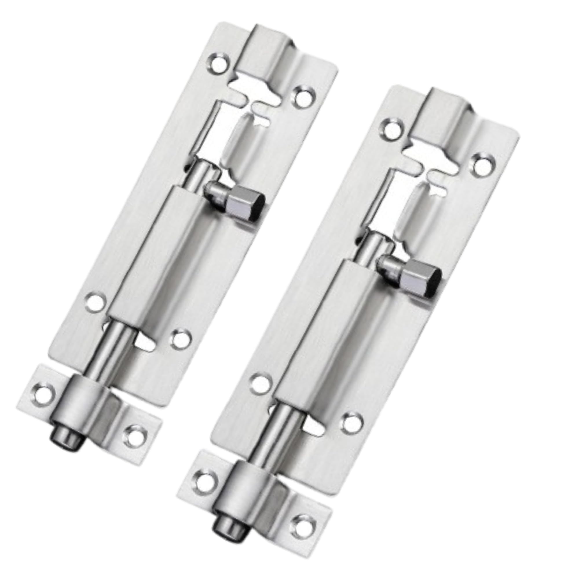 2 Pack 3" Chrome Slide Door Bolts, Stainless Steel Barrel Latch Locks for Shed Doors Bathroom, and Gates
