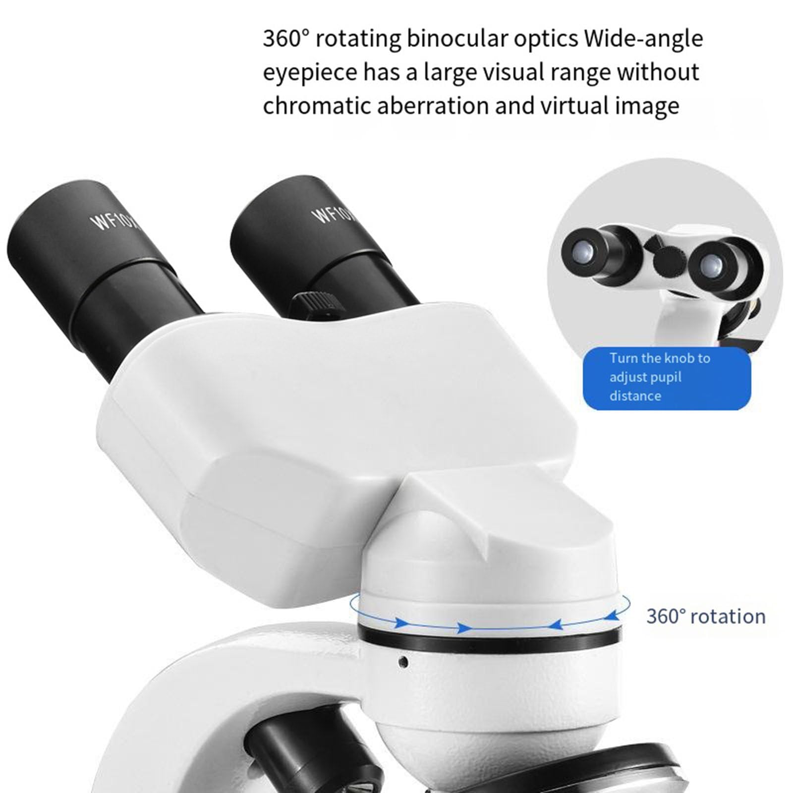 Microscopio de laboratorio de 1200 aumentos, fuente binocular, microscopio óptico estereoscópico ajustable, enseñanza de biología profesional