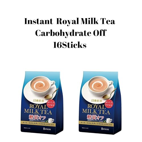 Miniatura 2 de sugimura-ya Nitto Royal - Té de leche japonés con carbohidratos de 8 palitos, juego de 2 té con leche instantánea