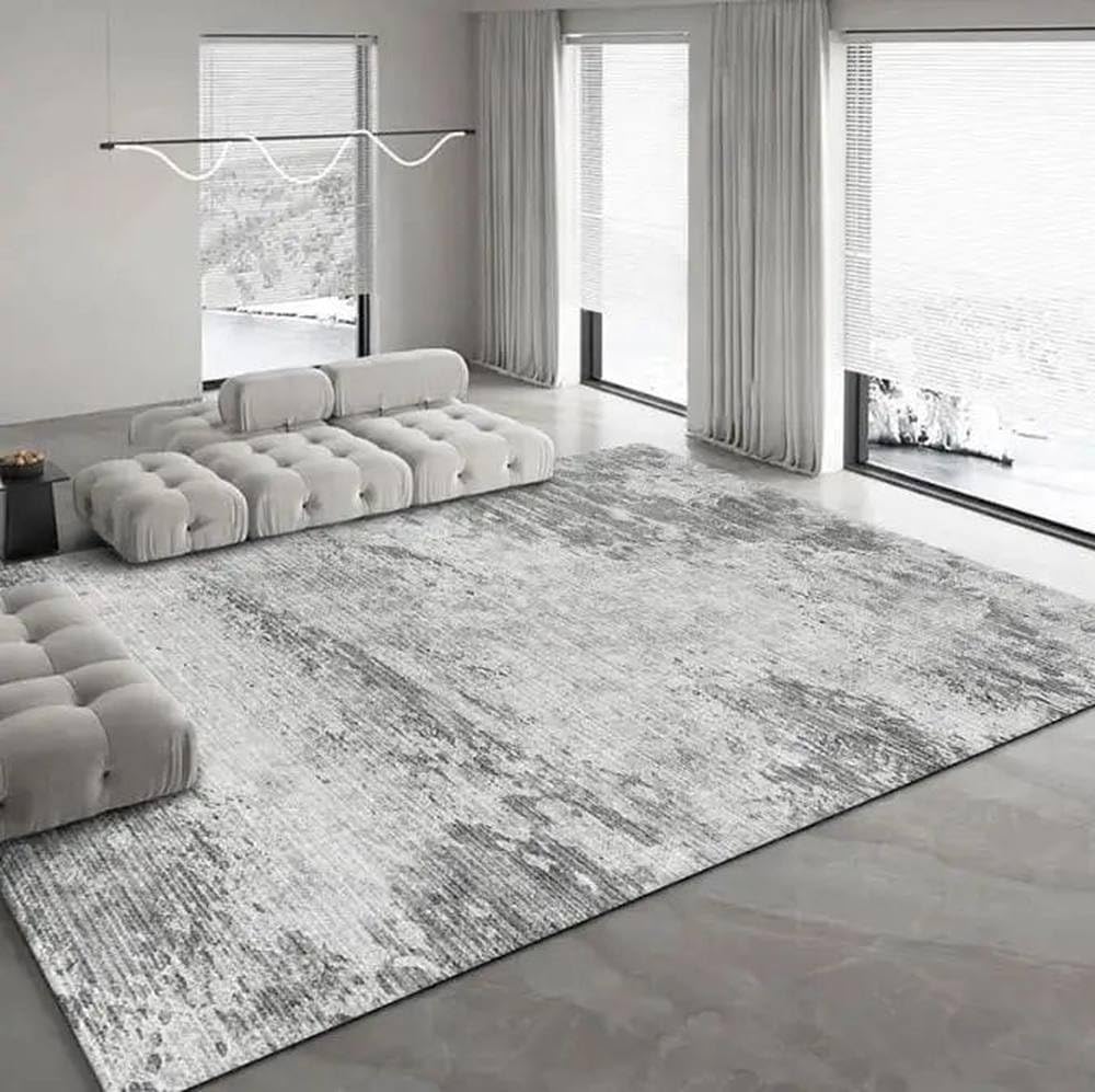 Tapis de salon moderne gris 120x160cm pour réchauffer une chambre nordique