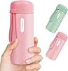 flintronic 150 ML Mini Thermal Flask, Stainless Steel Insulated Water Bottles, Double Wall Vacuum Small Flask, Leakproof Drinks Bottle with Carry Handle for Hot&Cold Drinks, Coffe, Juice - Pink