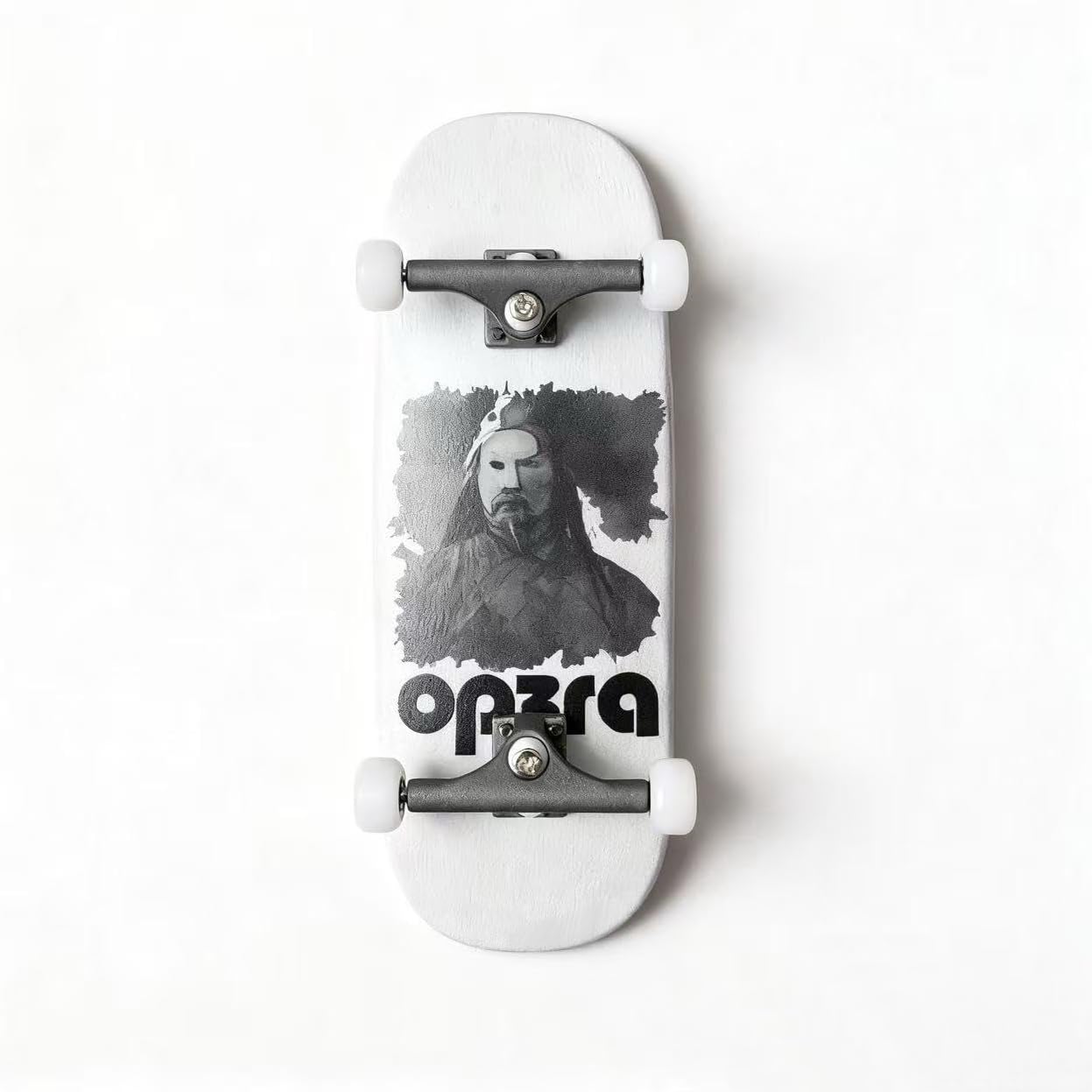 LEEFAI Pro Fingerboard Complete 34x96mm Pre-Assembled Set up with Solid Metal Trucks, Bearing Wheels-OP3RA Fingerboard Beginner Series (Red Rays)