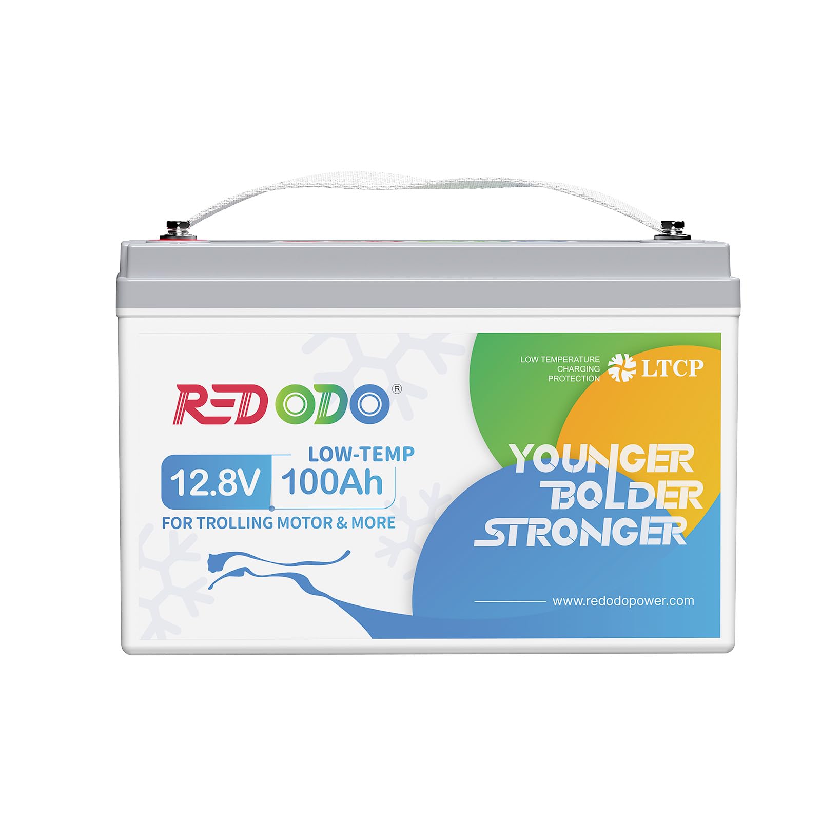 Redodo Akumulator LiFePO4 12 V 100 Ah z ochroną przed niską temperaturą 100 A BMS i 3000-15000 cykli, akumulator litowy 1280 Wh do silnika trollingowego, instalacji solarnej do kampera, zestawu paneli
