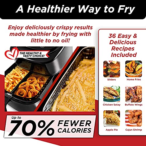 Nuwave Brio 6-Quart Digital Air Fryer Including Non-Stick Baking Pan And Stainless-Steel Cooking Rack (6-Quart + Gourmet Kit) #TOP6