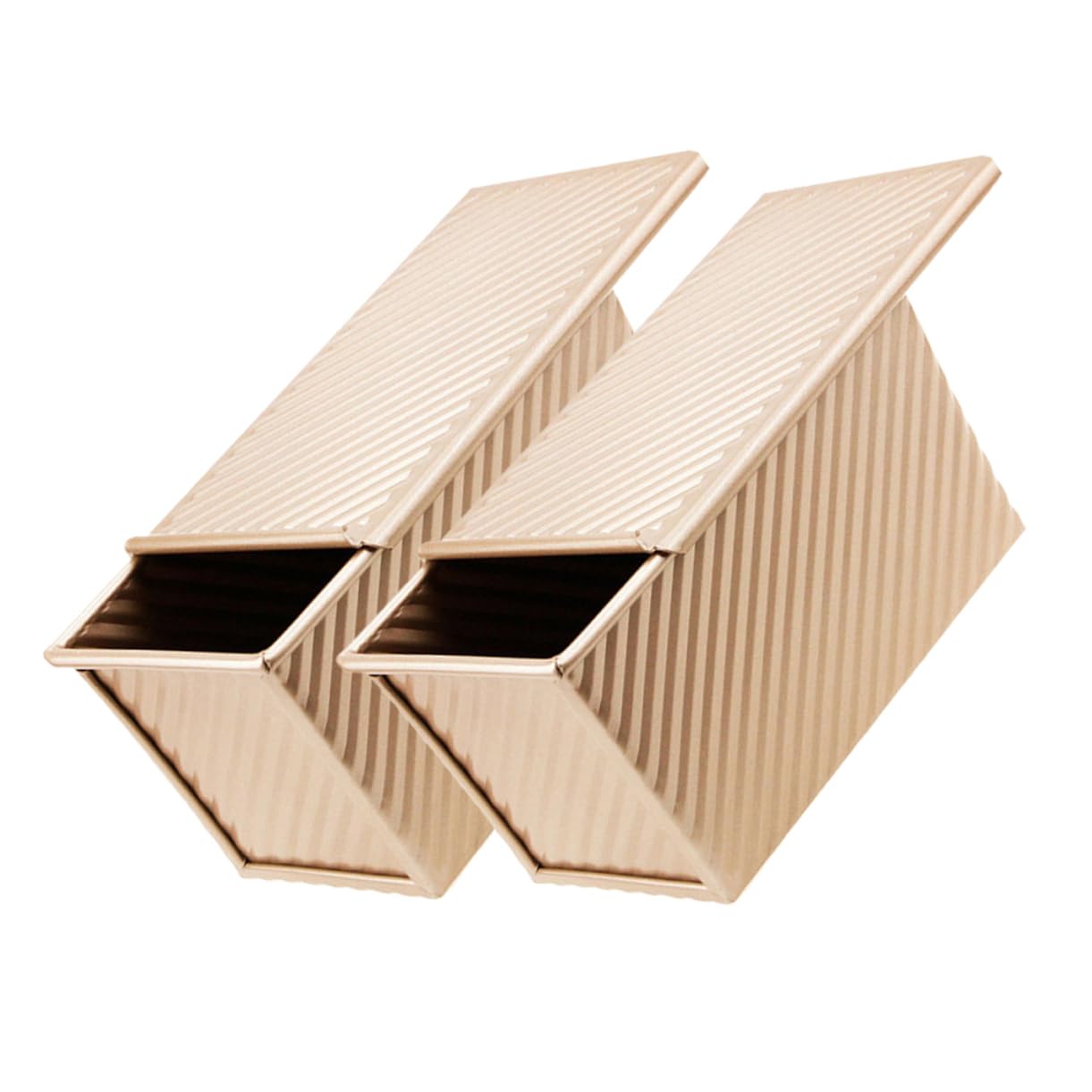 Alipis 2piezas Molde Antiadherente Para Pan Con Tapa Fácil De Limpiar Resistente Reutilizable