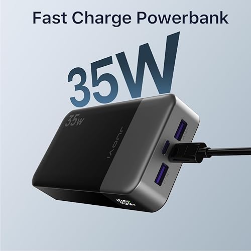 Miniatura 2 de Banco de energía portátil de 20000 mAh, cargador portátil de 35 W, batería de carga rápida, PD3.0 QC4.0 con pantalla LED para iPhone 16 15 14,