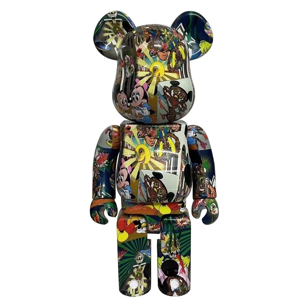 SUNBANGOZ Bayerische Motoren Werke Violent Bear Building Blocks Bear,28cm/11in Bearbricks Cartoon Figurine Sculpture Home/office Decoration A Gift for Toy Lovers