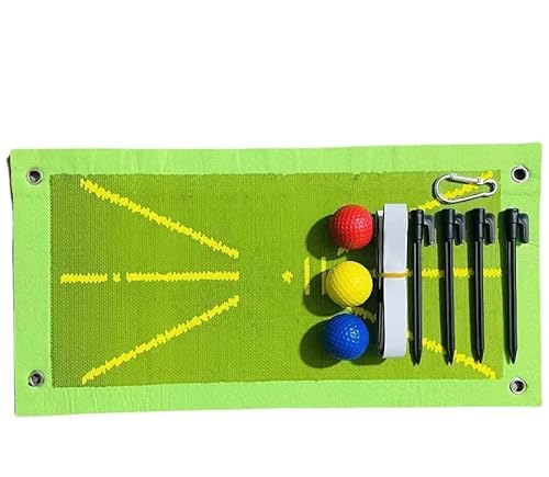 Golf Training Mat For Swing Detection Batting, Analysis Swing Path And Correct Hitting Posture Golf Practice Mat,Golf Training Aid Equipment， Portable Golf Hitting Mat For Indoor/Outdoor #TOP3
