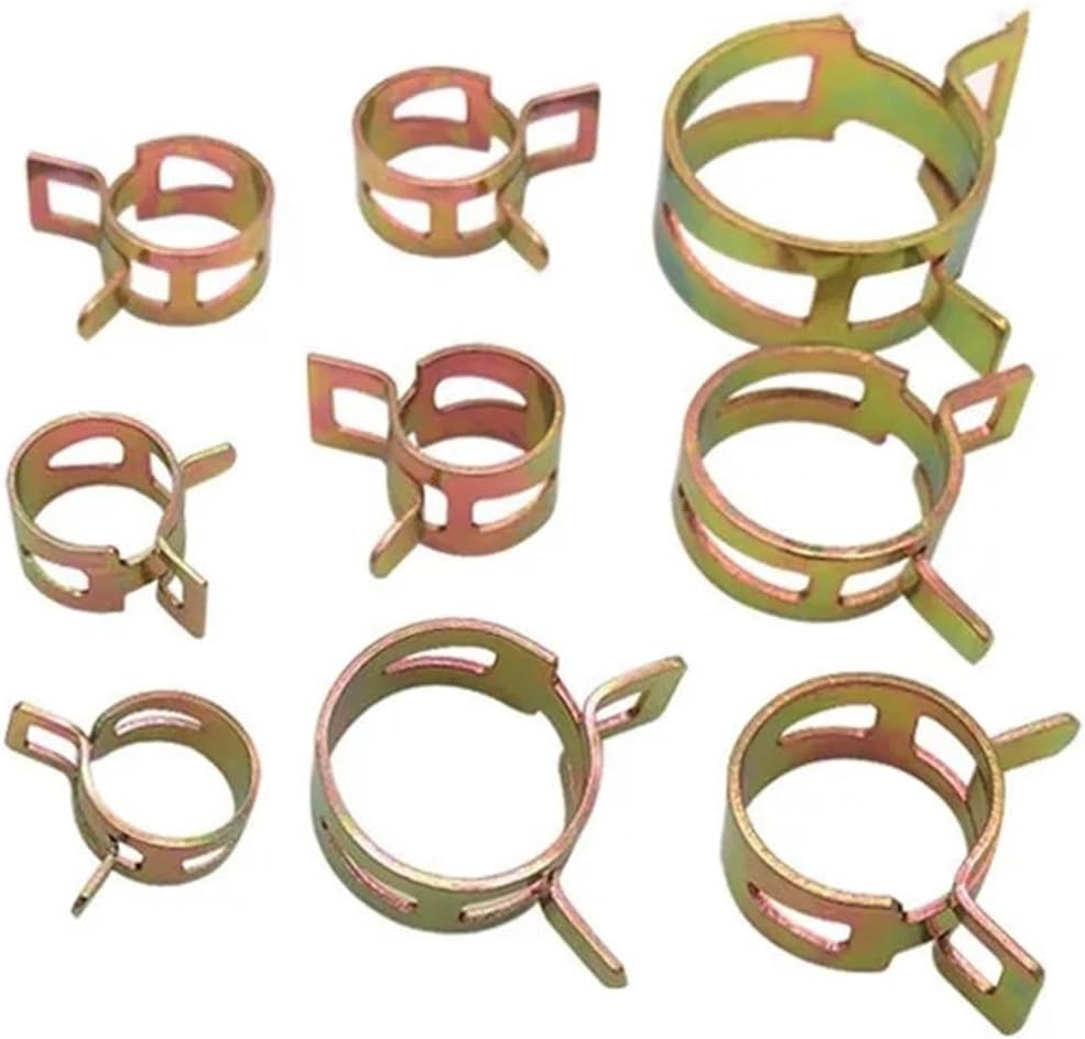 LYVQZPWLRSpringクランプ、6/9/10/12/14/15mm 60個 燃料ライン シリコン真空圧力エアクリップクランプ