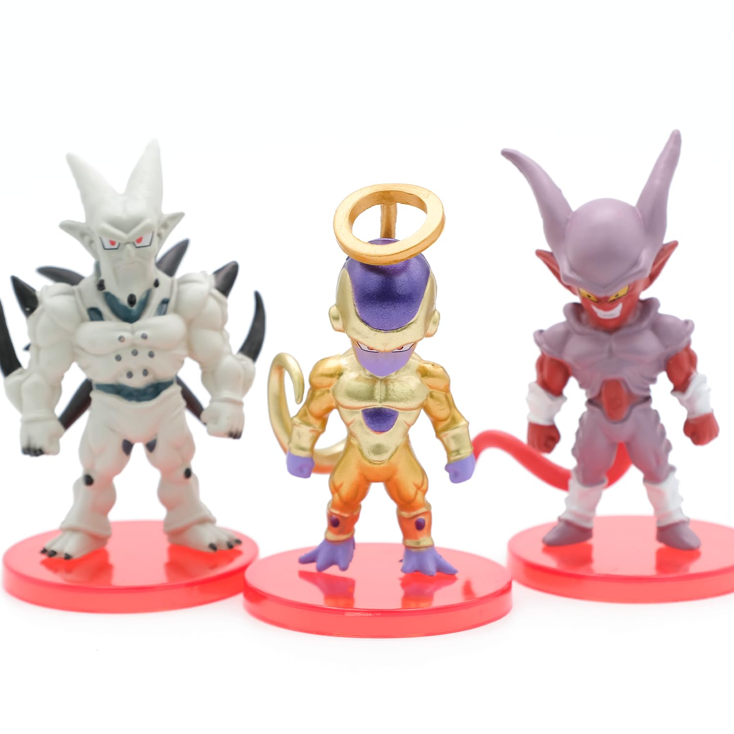 21-teiliges Anime Chibi Figuren Set - Mini Action Manga Sammelfiguren mit Standfuß - Kämpfer & Helden Stil für Anime Fans - Deko, Geschenk & Vitrine - Super Fight Set