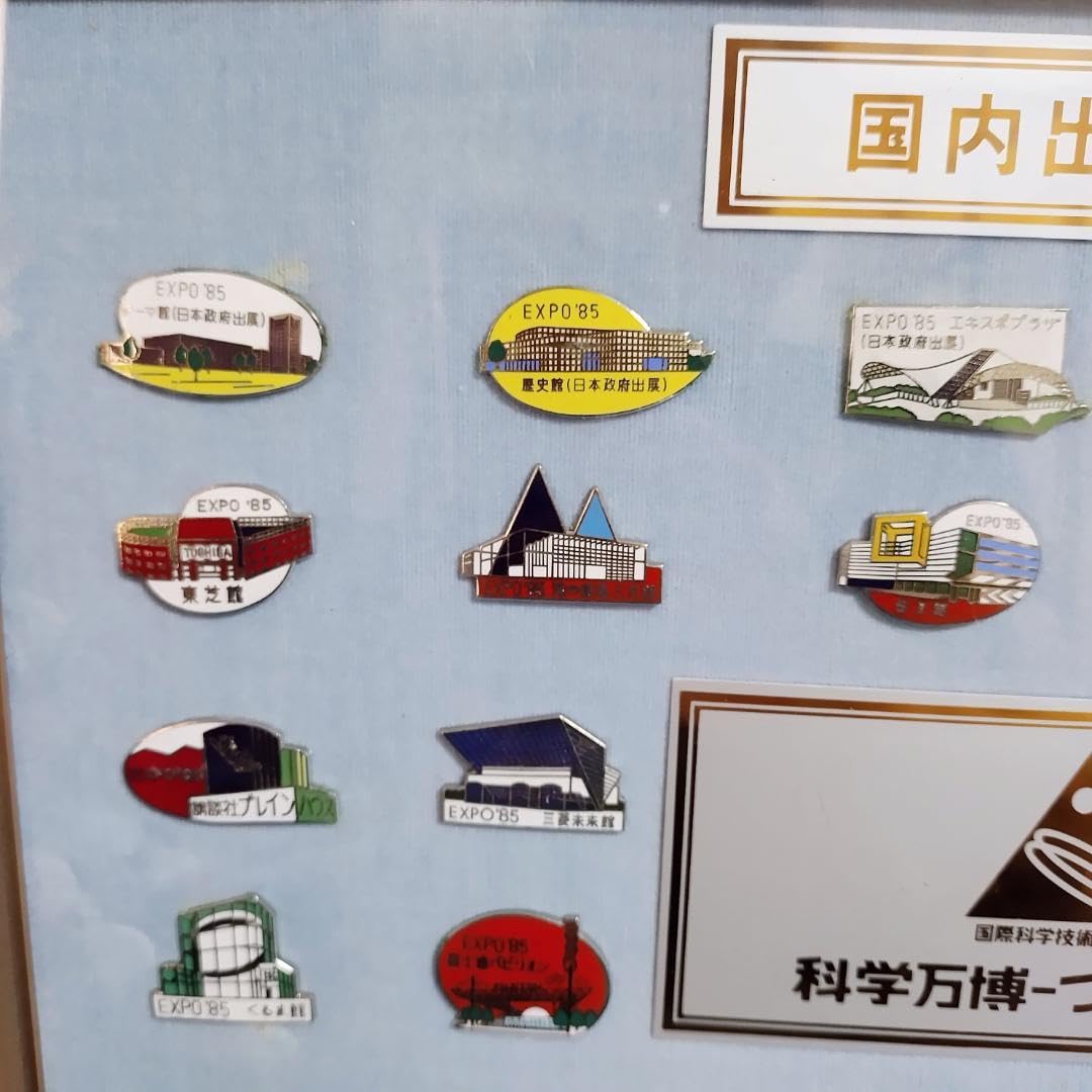 Amazon.co.jp: 科学万博つくば 記念ピンバッジ 32本セット 1985