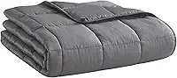 Cobertor pesado para adultos L'AGRATY Cinza-escuro, 122 x 183 cm, 7 kg, tamanho casal, solteiro, manta, resfriamento, respirável, microfibra com contas de vidro, grande, lavável, todas as estações