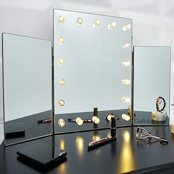 all glass glam led dressing table mirror