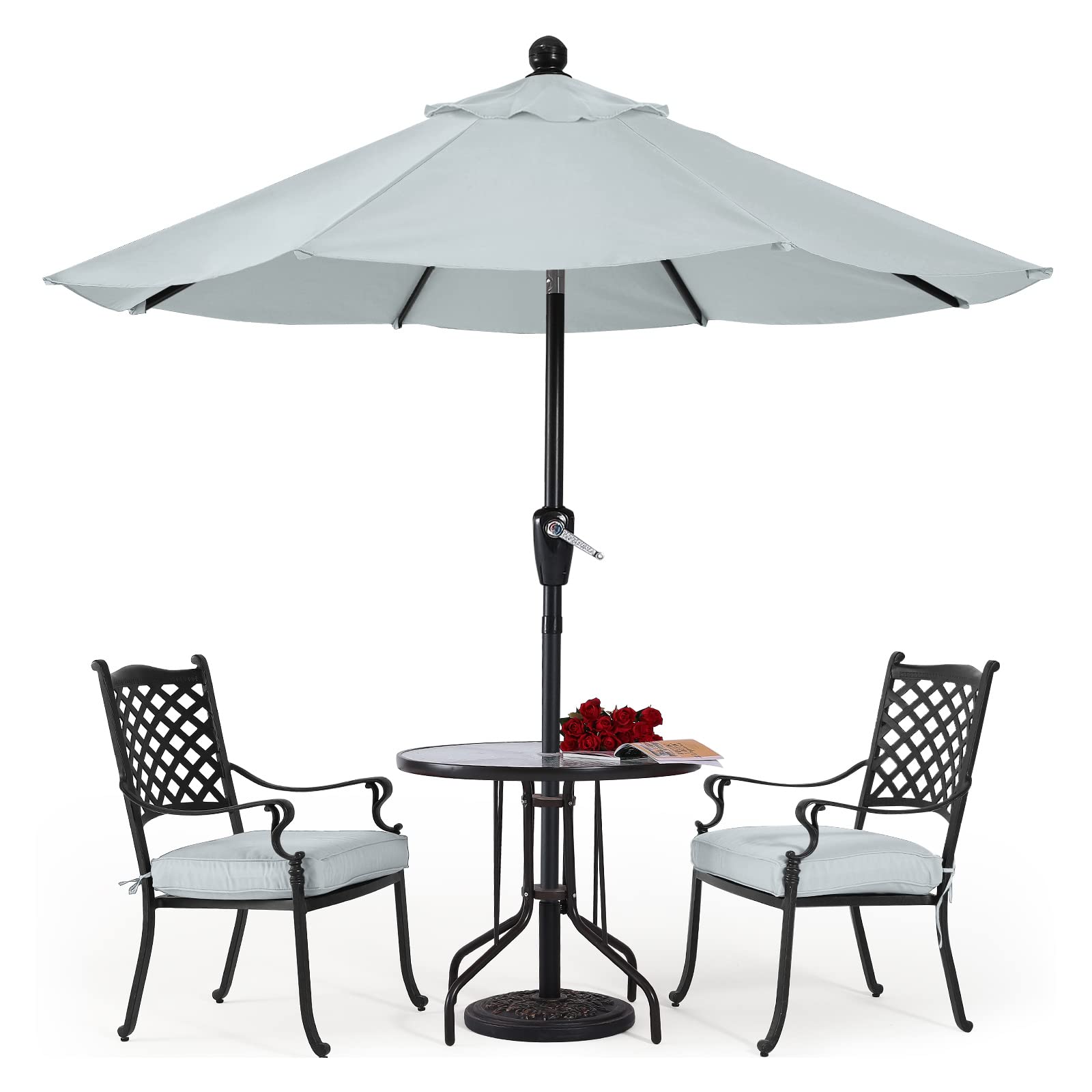 ABCCANOPY Durable Patio Umbrellas 11FT Light Gray