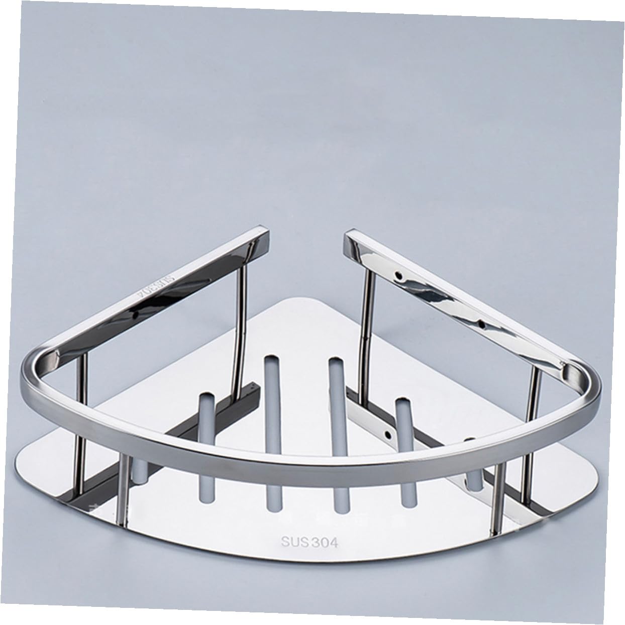Estante de Baño de Acero Inoxidable Triángulo Capa Estantería de Esquina Resistente para Almacenamiento Ducha y Cocina Diseño Desmontable para Optimizar Espacio Paredes