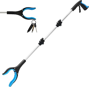 Grabber Reacher Tool for Seniors, 43" Foldable Reacher Grabbers Pickup Stick with Anti-Slip 360 Rotating Jaw, with Magnet for Disabled, After Surgery Recovery