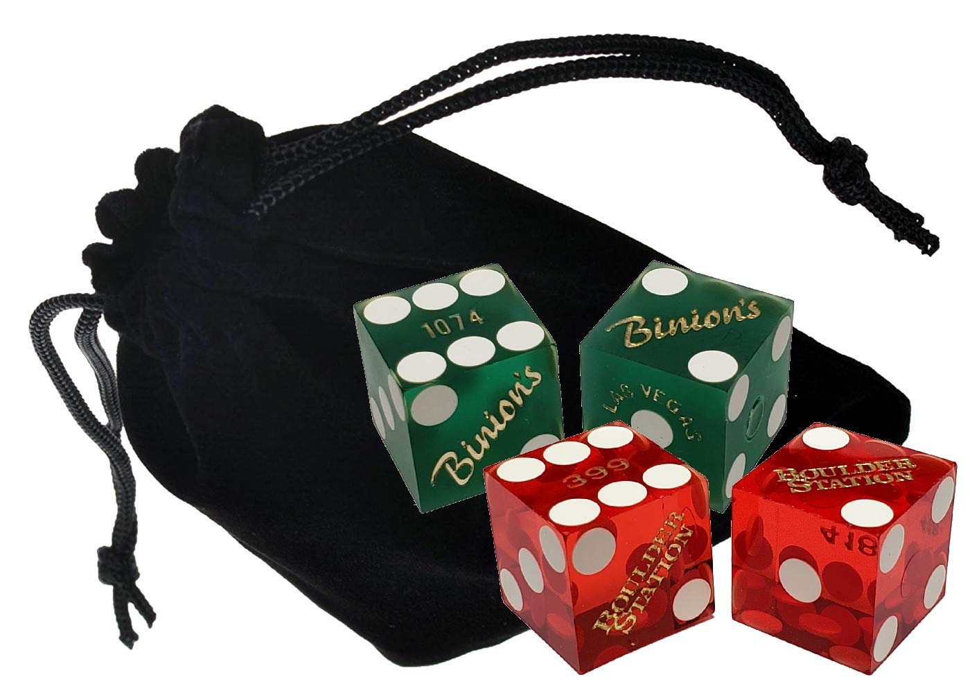 Cyber-Deals Las Vegas & Nevada Casino Lot de 2 dés de craps 19 mm