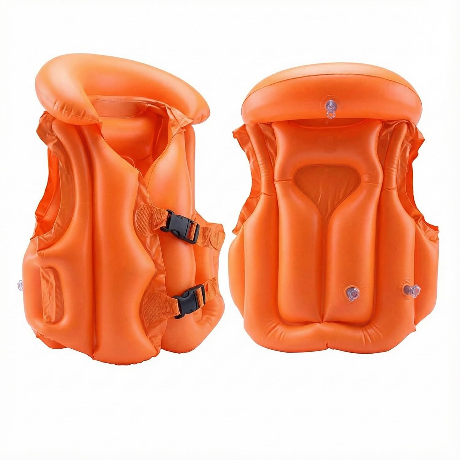 Enorme Swim Vest for Kids | Adjustable Inflatable Floating Jacket | Swimming Aid for Children | Durable PVC Life Vest with Double Buckle & Neck Support | Ideal for Pool & Beach Use - (Pack of - 1) 1