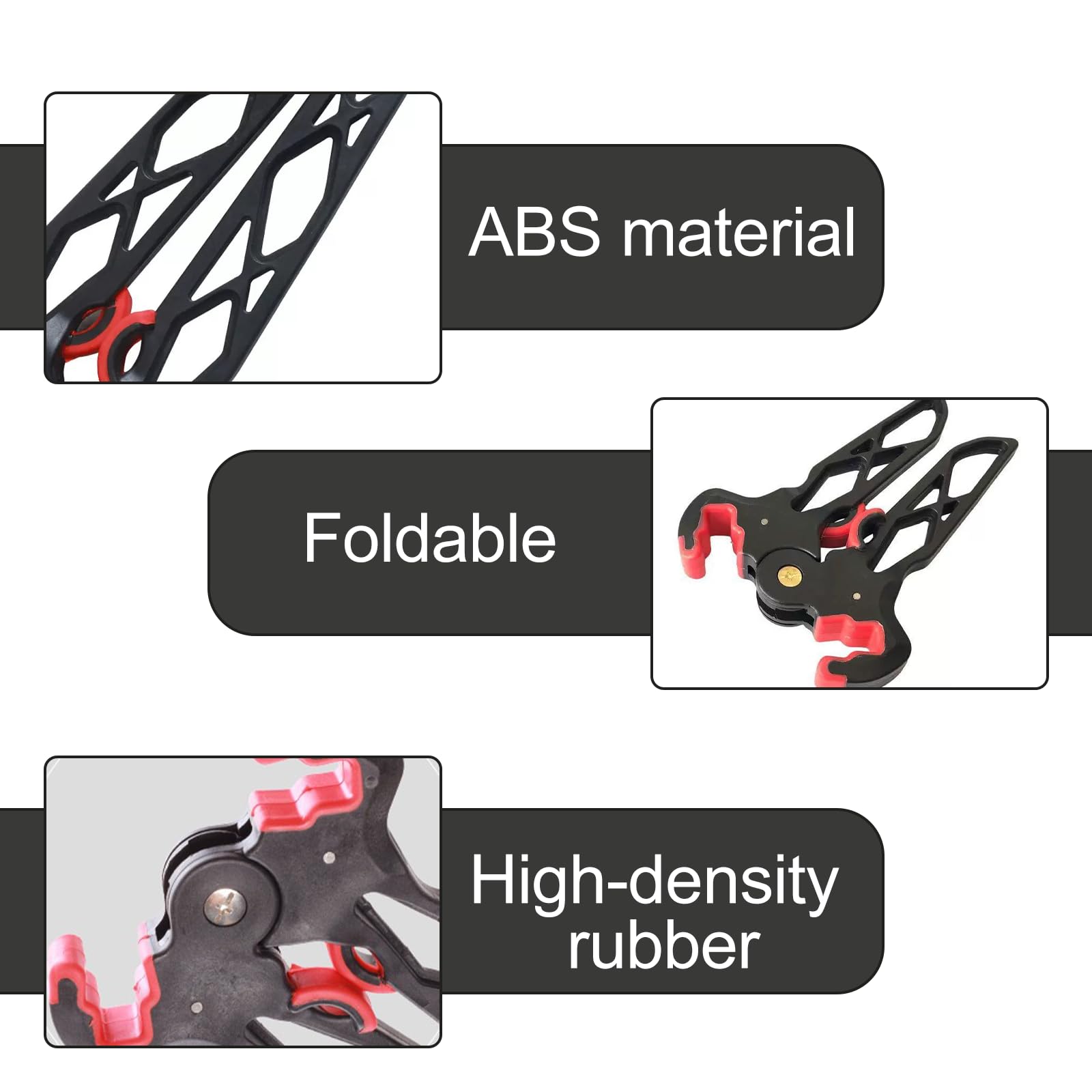 KURUGELI Support Pliable pour Arc à Poulies - Pince pour Limbs d'arc, Support Réglable Universel, Antidérapant en Silicone pour Chasse et Tir à l'arc