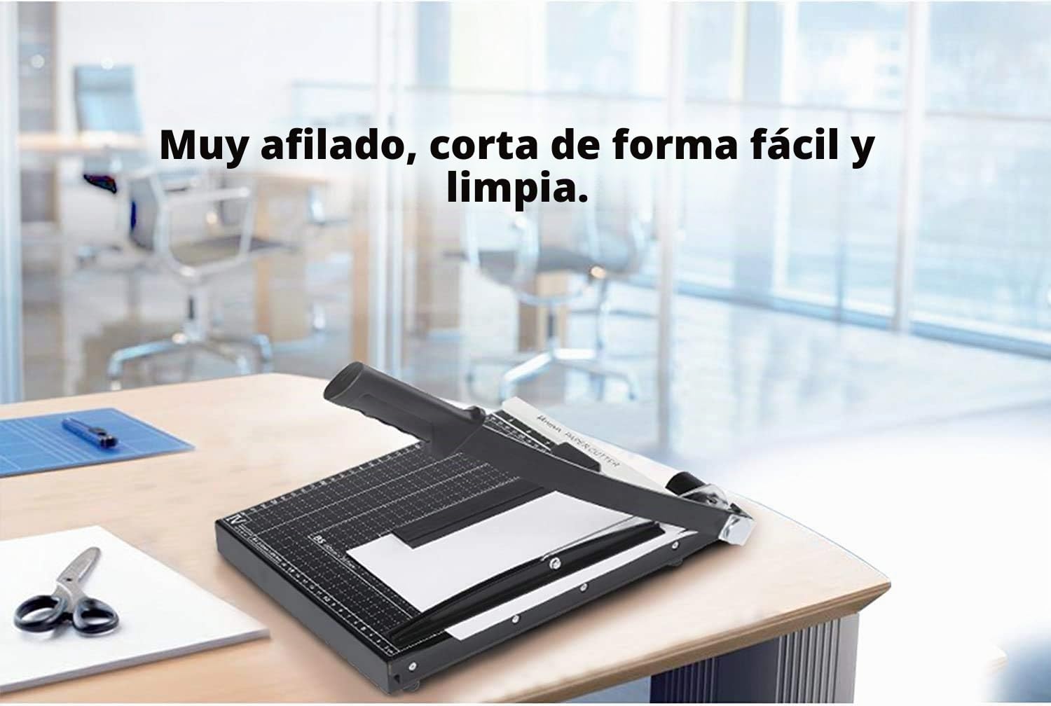 Nictemaw A4 Guillotina para Papel Profesional - 10 Hojas, Negro | Cortadora de papel de precisión con cuchilla segura. Ideal para proyectos creativos en oficina y escuela