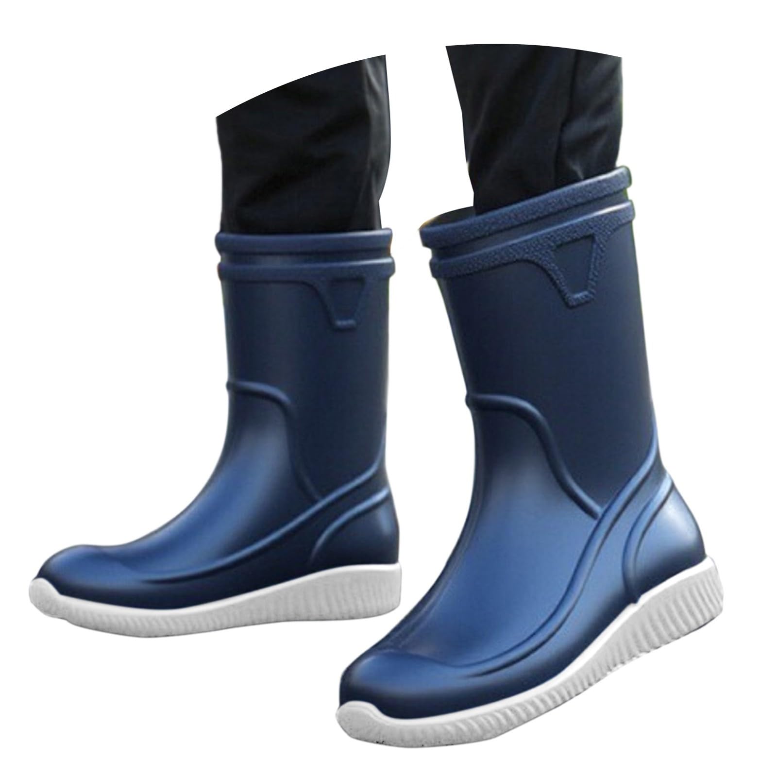 Botas de goma para hombre, impermeables, botas de lluvia Wellington, botas de goma para exteriores, antideslizantes, botas de jardín, botas de goma cortas, botas de goma, botines de lluvia