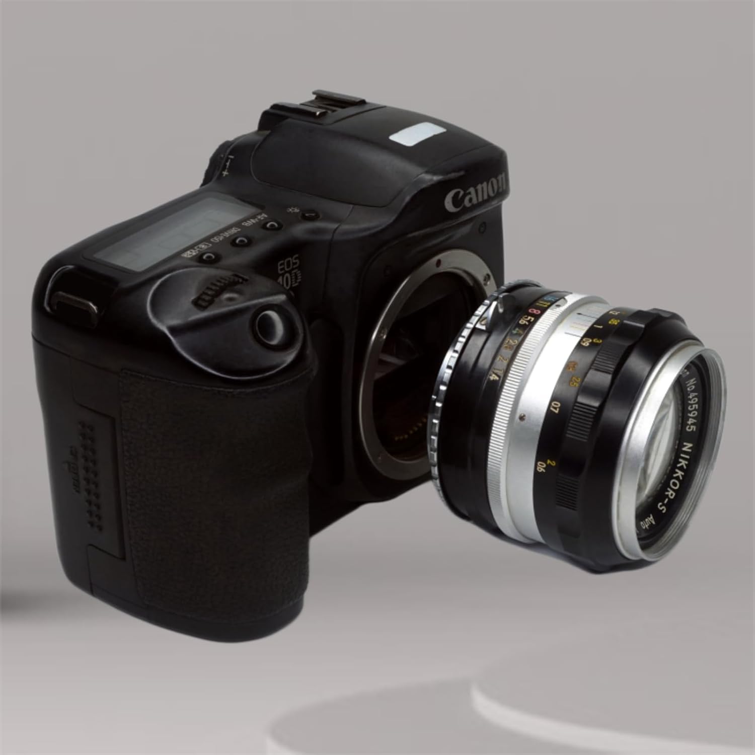 PHOLSY Lens Mount Adapter Manual Focus Compatible with Nikon F AI AF-S Mount Lens to Canon EOS EF-Mount Camera Body, Nikon F to EOS, Nikon F to EF