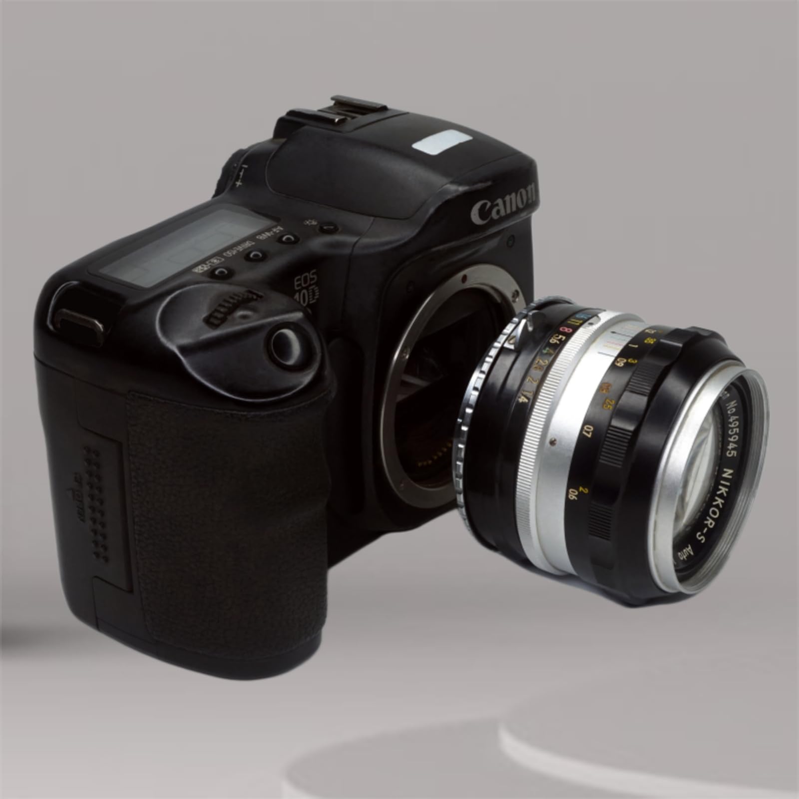 PHOLSY Anello Adattatore per lenti Messa a Fuoco Manuale Compatibile con Obiettivi Nikon F AI AF Mount e Canon EOS EF-Mount Corpo Fotocamera, Nikon F su EOS, Nikon F su EF