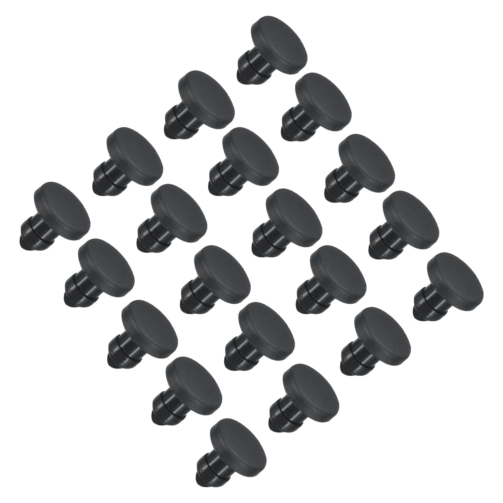 PATIKIL 4,5 Mm De Diamètre Silicone Rond Snap, 40 Pièces En Type Verrouillage Meuble Trou Bouchon Bouton Plat Tête Protecteur Couverture Convient Pour Trou De 4-4,5 Mm, Blanc