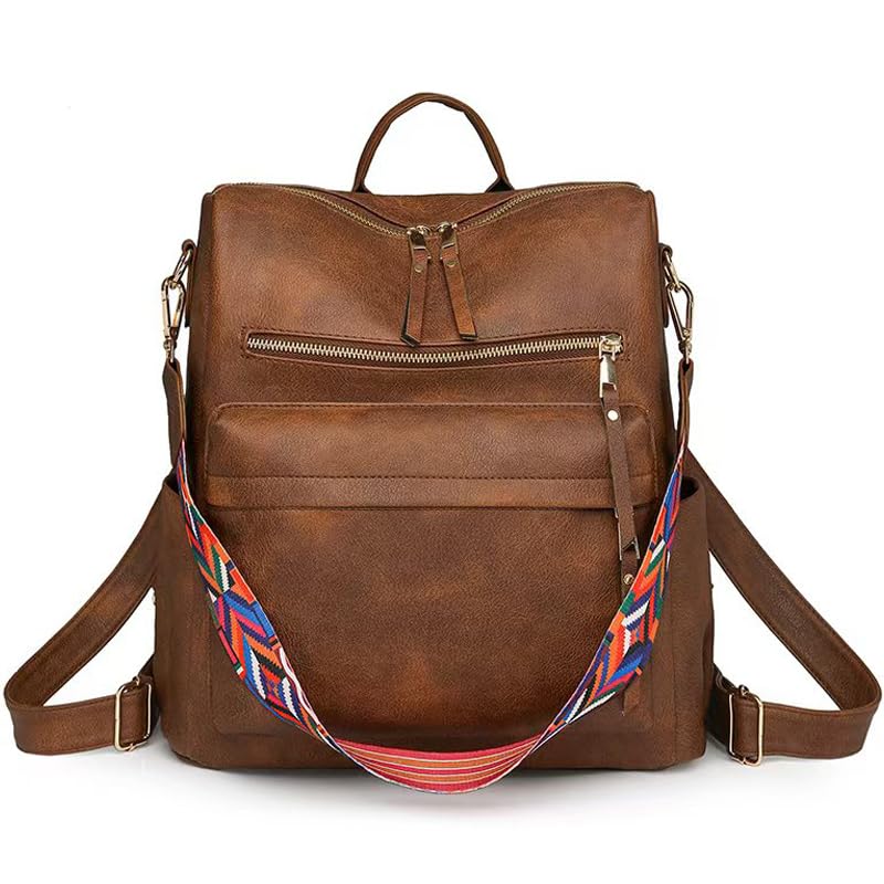 HGWSSY Women's Fashion Backpack Purse for Women Leather Multipurpose Design Ladies Shoulder Bag Travel bag Satchel Handbags