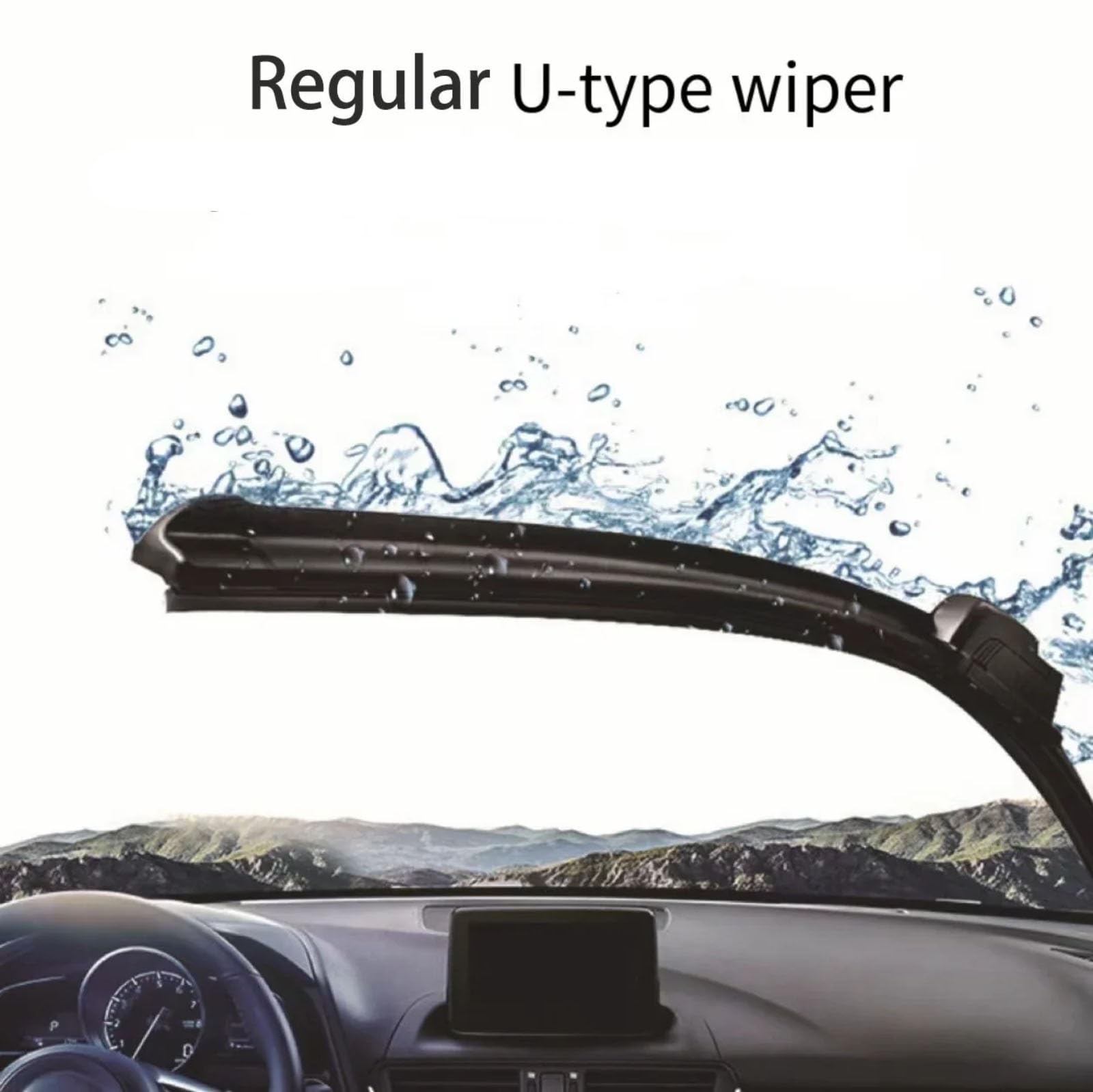 Limpiaparabrisas Juego Limpiaparabrisas Delanteros Coche Para Hyundai Para Tucson JM 2004 2005 2006 2007 2008 2009 24"16" Reemplazo Sin Hueso En Forma De U