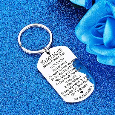 Image of Anniversary Valentines Birthday Boyfriend Girlfriend Gifts keychain