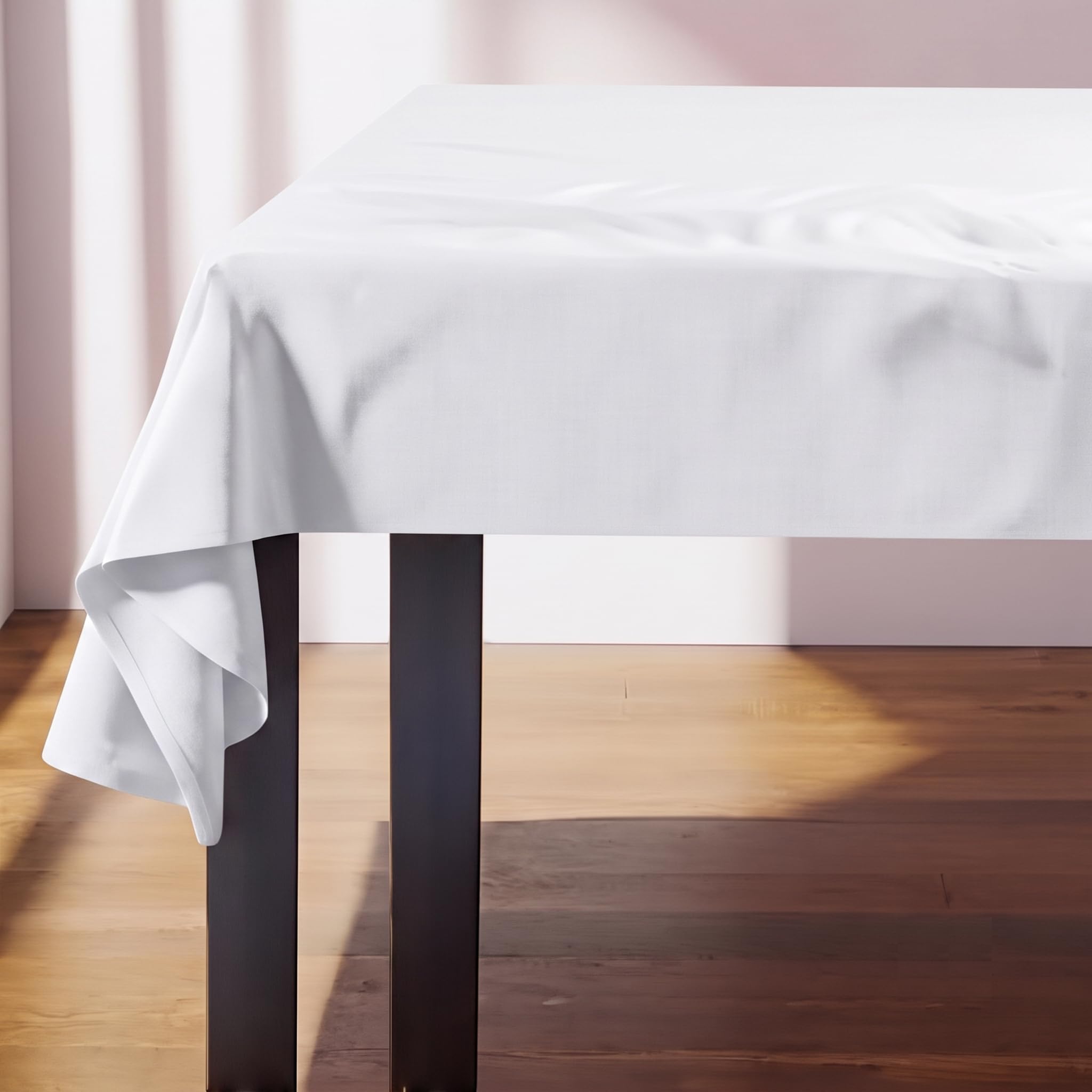 Exquisite Rollo cubretabla básico de plástico Blanco 102 cm x 183 m Rollo de Mantel de plástico – Paquete económico Rollos para Banquetes – Rollos de Mantel