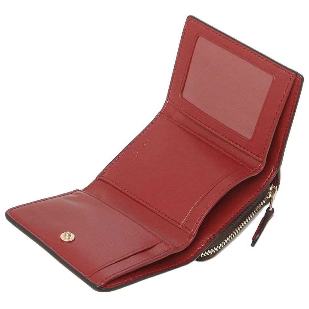 新品級　COACH シグネチャー　ジャガード　三つ折り財布　レッド 000000166417-01-l.jpg?t=