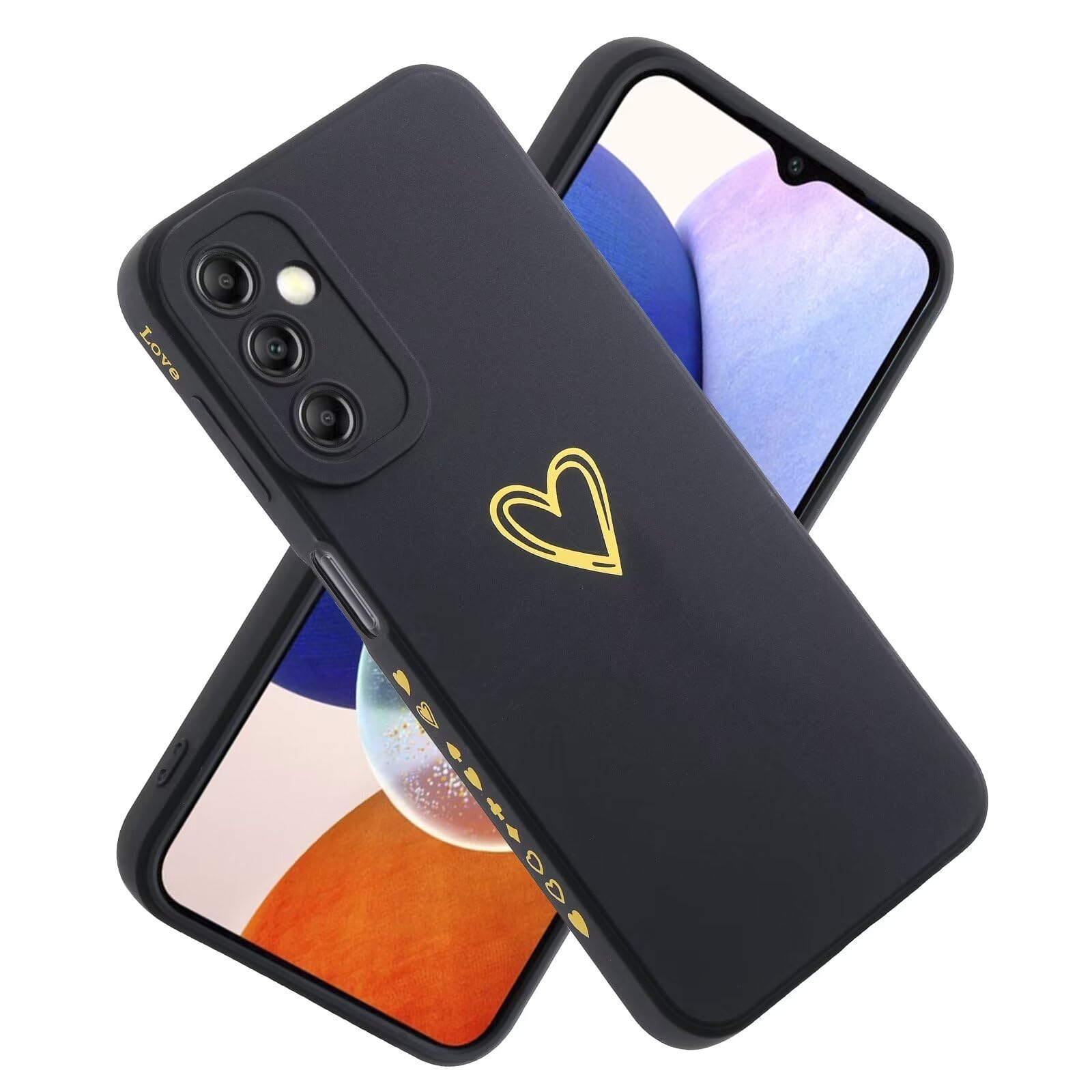 PanXCase Cover per Xiaomi Mi 11 Lite 4G / 5G / 5G NE - Custodia 3D Heart Disegni Cute Silicone, Protezione Fotocamera Ragazze Donne Antiurto Antigraffio Case (White