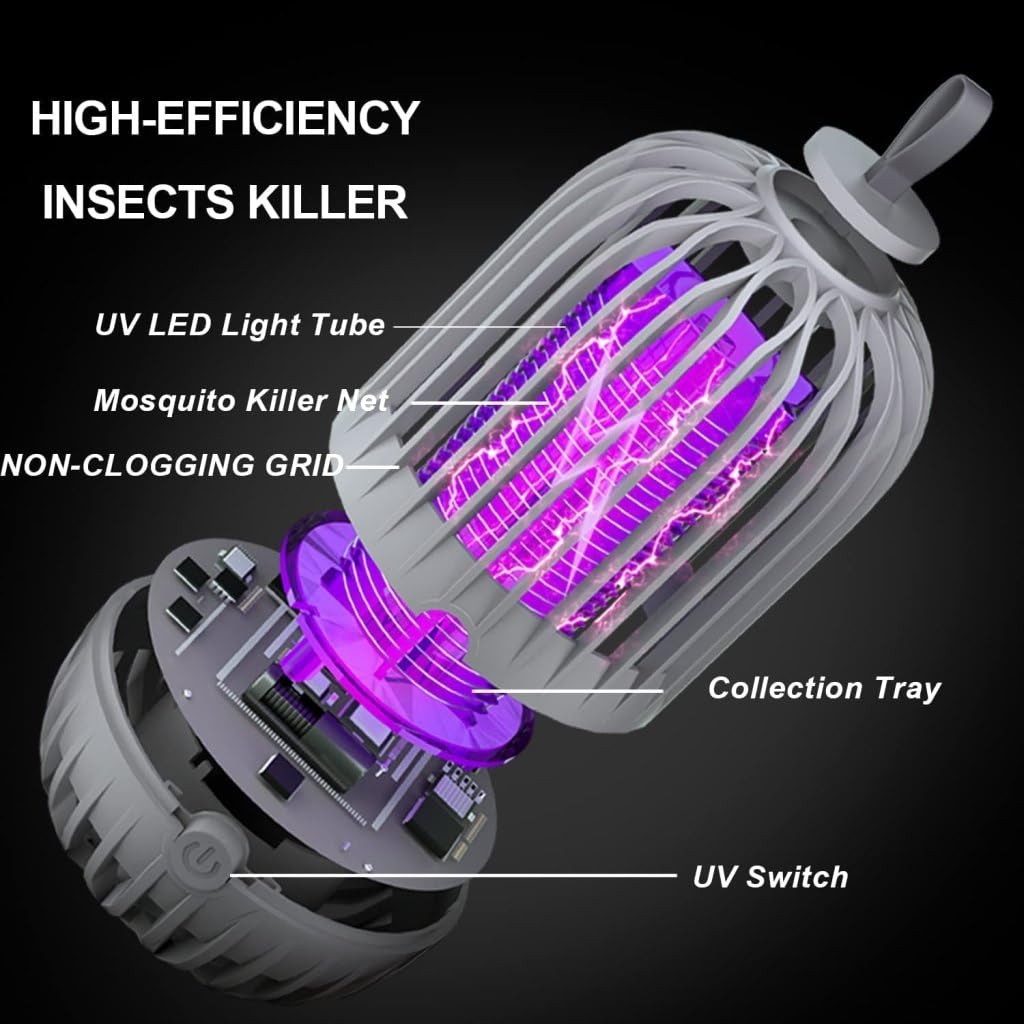 ONISHOMES International Eco Friendly Electronic LED Mosquito Killer Machine Theory Screen Protector Mosquito Killer lamp for House (Grey) 4