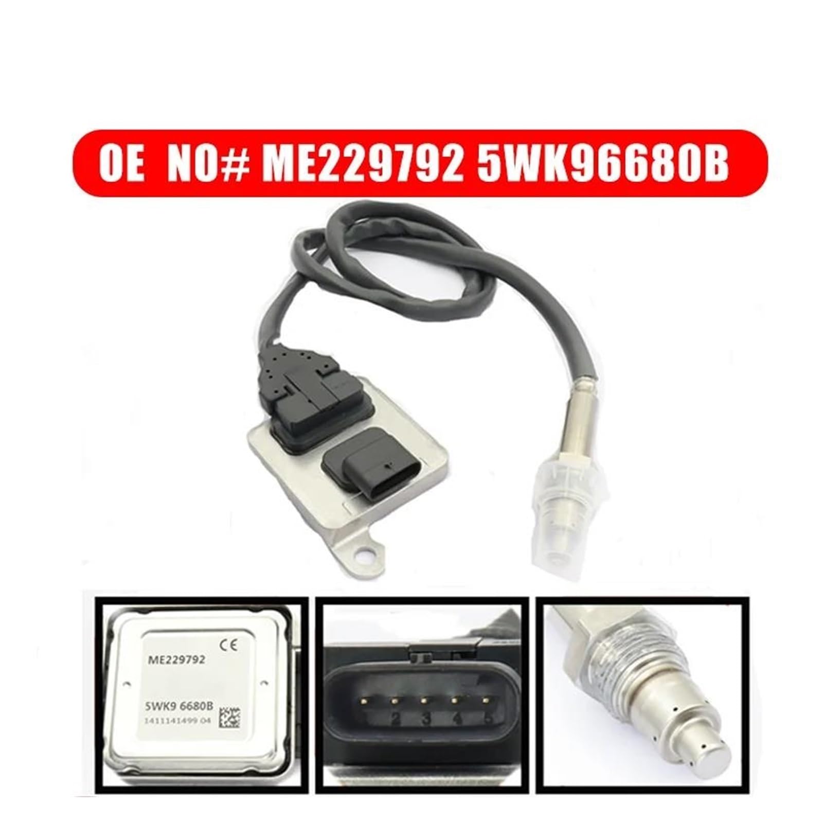 Sonda del Sensor Nox Sensor De Óxido De Nitrógeno (NOX) De 12 V 5WK96680B ME229792 Para Mitsubishi Para Fuso Y Camión Con Motor 5WK96680B ME229792 Sensor Óxido Nitrógeno