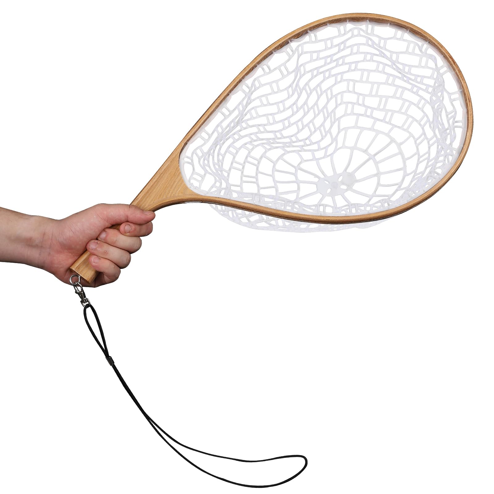 Fly Fishing Net, Soft Mesh Trout with Handle, Catch and Release Landing for Freshwater, Saltwater, Gift for Anglers & Fly Fishing Enthusiasts