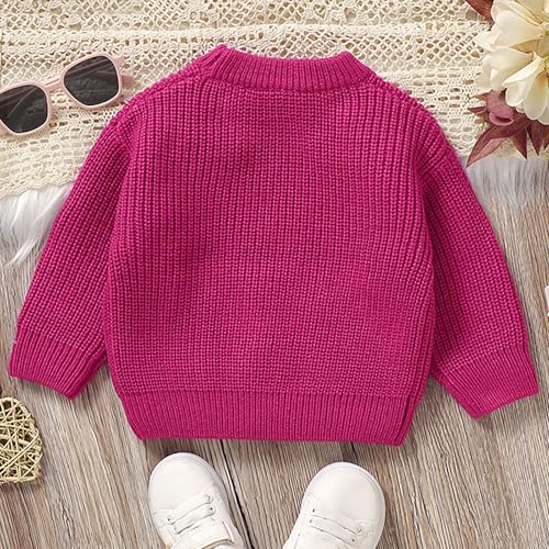 Toddler Cute Heart Print Pullover Ribbed Knitted Crewneck Chunky Sweaters Girls Warm Long Sleeve Fall Winter Tops4